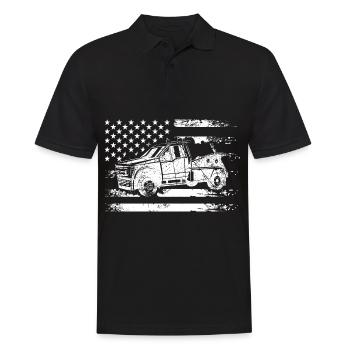 Abschleppwagen Abschleppdienst Abschlepper - Männer Poloshirt - Schwarz - Vorne - Kai (181cm)