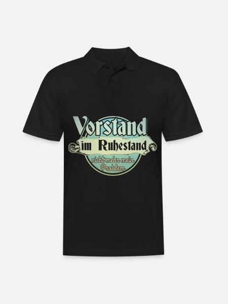 Vorstand Ruhestand - Männer Poloshirt - Schwarz