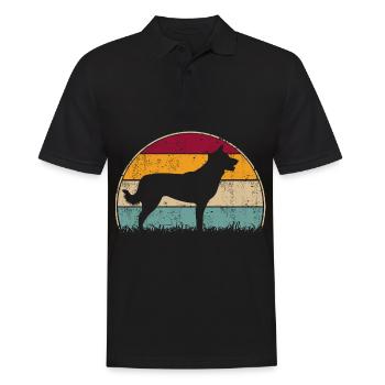 Germanic Karelian Bear Dog Vintage Retro - Men's Polo Shirt - black - Front - Kai (181cm)