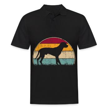 Schwarzwildbracke Slovenský Kopov Retro Vintage - Männer Poloshirt - Schwarz - Vorne - Kai (181cm)