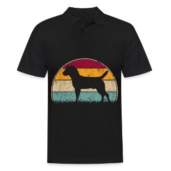 Heideterrier Retro Vintage - Men's Polo Shirt - black - Front - Kai (181cm)