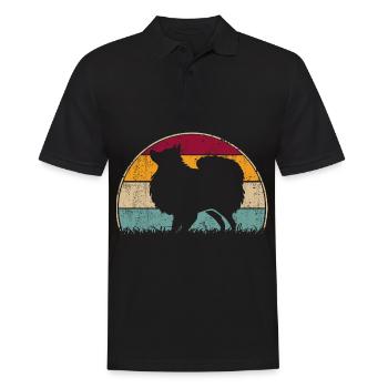 Japon Japonais Japonais Spitz Dog Vintage - Polo Homme - noir - Devant - Kai (181cm)