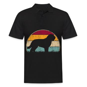 Schapendoes Dog Vintage Retro Sunrise - Polo Homme - noir - Devant - Kai (181cm)