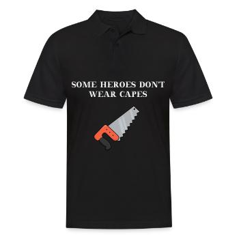 Idée cadeau Craftsman Hero Heroes - Polo Homme - noir - Devant - Kai (181cm)