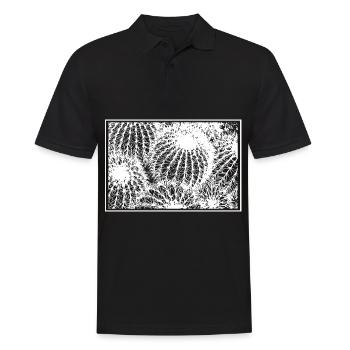 Lace Ferns Silhouette - Männer Poloshirt - Schwarz - Vorne - Kai (181cm)