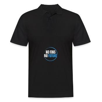 No Fins No Future Safe Sharks - Männer Poloshirt - Schwarz - Vorne - Kai (181cm)