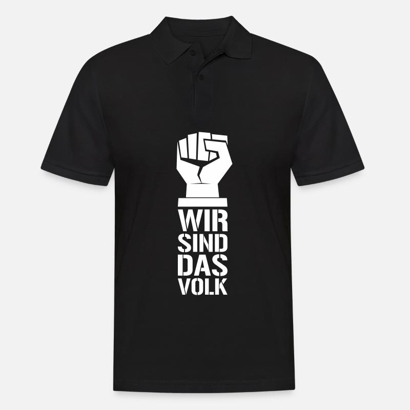 WIR SIND DAS VOLK - Männer Poloshirt - Schwarz