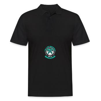 Opérateur CNC mécanicien fraiseuse CNC - Polo Homme - noir - Devant - Kai (181cm)