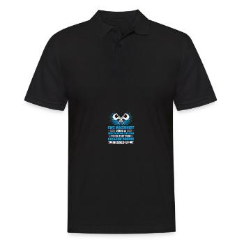 Opérateur CNC mécanicien fraiseuse CNC - Polo Homme - noir - Devant - Kai (181cm)
