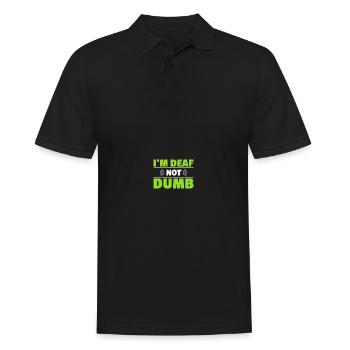 Gebärdensprache ASL Deaf Pride - Männer Poloshirt - Schwarz - Vorne - Kai (181cm)