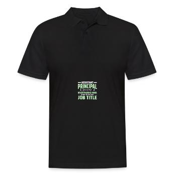 Lehrerin Stellvertretende Schulleiterin - Männer Poloshirt - Schwarz - Vorne - Kai (181cm)