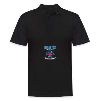 Diabetics Type 1 Diabetes Awareness T1D - Men's Polo Shirt - black - Front - Kai (181cm)