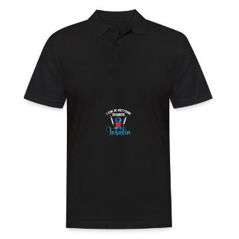 Diabetics Type 1 Diabetes Awareness T1D - Men's Polo Shirt - black - Front - Kai (181cm)