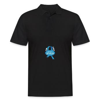 Diabetics Type 1 Diabetes Awareness T1D - Men's Polo Shirt - black - Front - Kai (181cm)