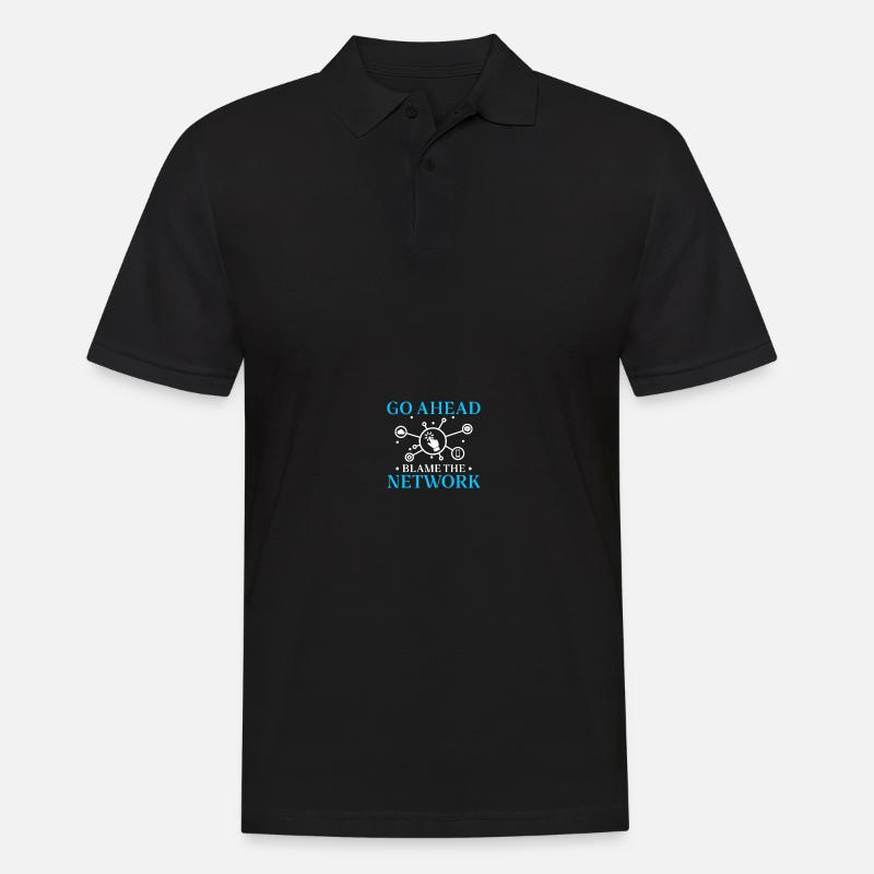 Computer-Netzwerktechnik Netzwerkingenieur - Männer Poloshirt - Schwarz