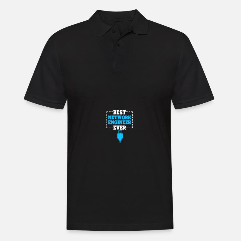 Computer-Netzwerktechnik Netzwerkingenieur - Männer Poloshirt - Schwarz