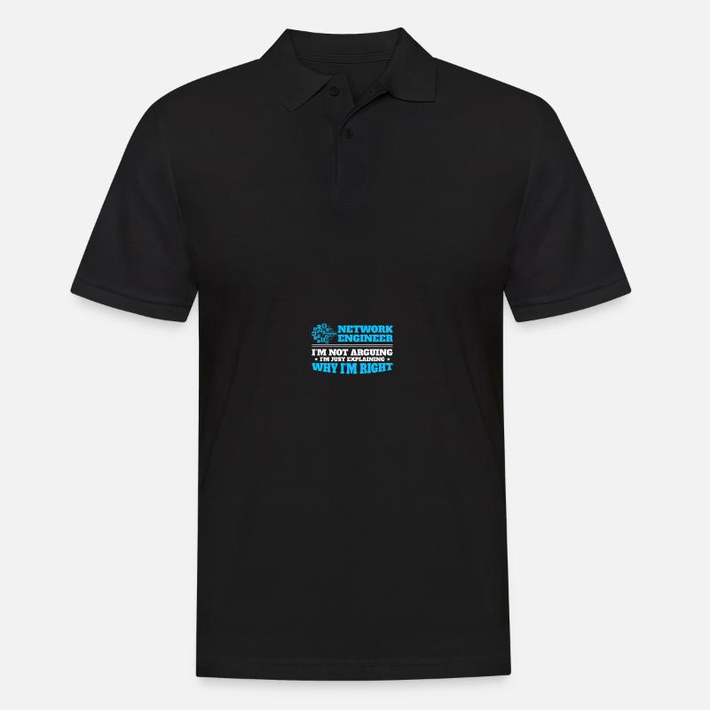 Computer-Netzwerktechnik Netzwerkingenieur - Männer Poloshirt - Schwarz