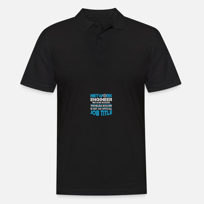Computer-Netzwerktechnik Netzwerkingenieur - Männer Poloshirt - Schwarz