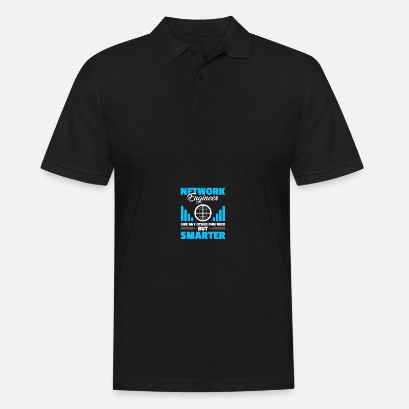 Computer-Netzwerktechnik Netzwerkingenieur - Männer Poloshirt - Schwarz