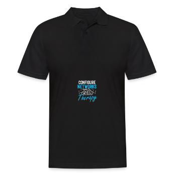 Computer Network Technology Network Engineer - Men's Polo Shirt - black - Front - Kai (181cm)