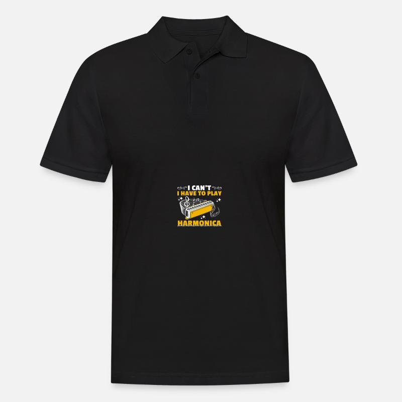 Harmonica player - Men's Polo Shirt - black