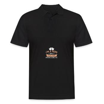 Hospiz-Schwester - Männer Poloshirt - Schwarz - Vorne - Kai (181cm)