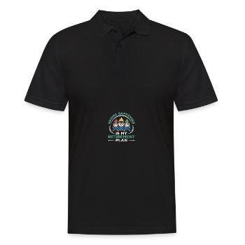 Gnomies Gartenarbeit Gartenzwerg - Männer Poloshirt - Schwarz - Vorne - Kai (181cm)