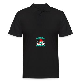 Gnomies Gartenarbeit Gartenzwerg - Männer Poloshirt - Schwarz - Vorne - Kai (181cm)