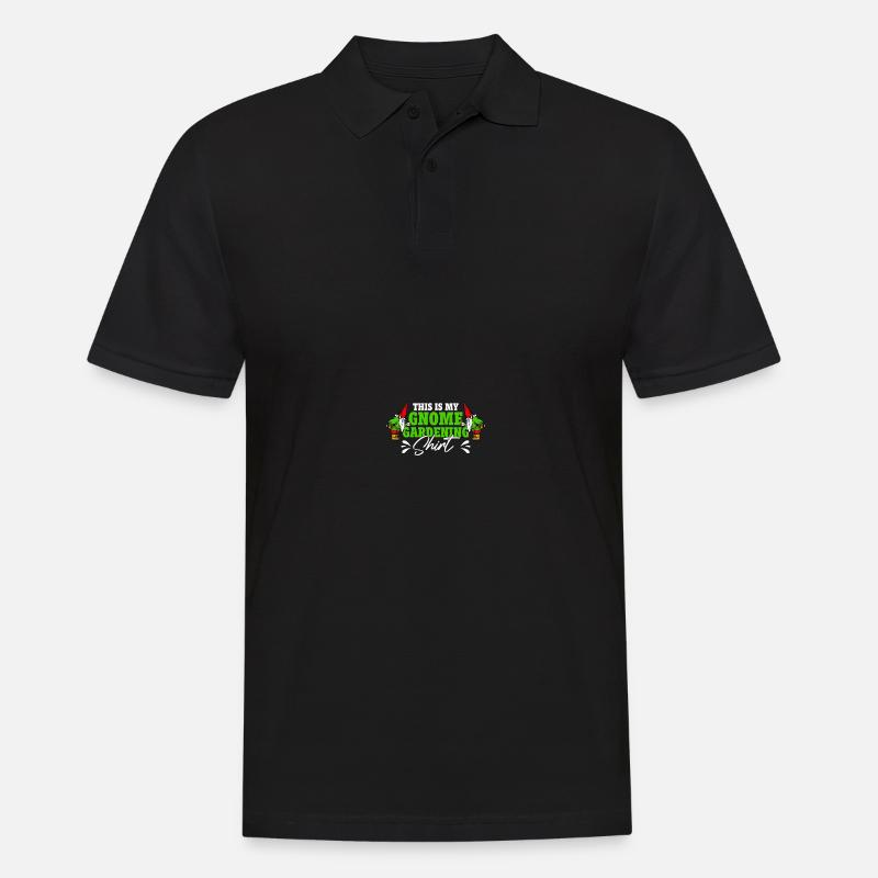 Gnomies Gartenarbeit Gartenzwerg - Männer Poloshirt - Schwarz