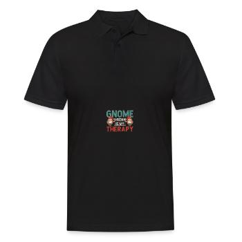 Gnomies Gartenarbeit Gartenzwerg - Männer Poloshirt - Schwarz - Vorne - Kai (181cm)