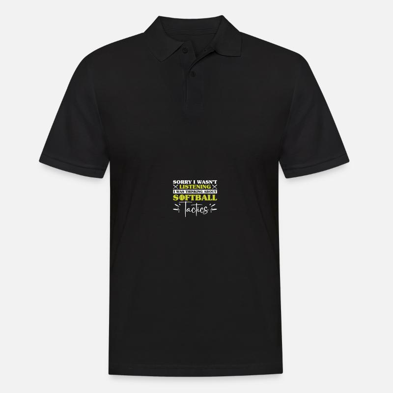 Softball-Trainerin - Männer Poloshirt - Schwarz