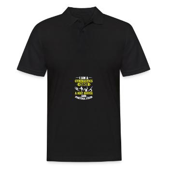 Turner Trainer Gymnastik Trainer - Männer Poloshirt - Schwarz - Vorne - Kai (181cm)