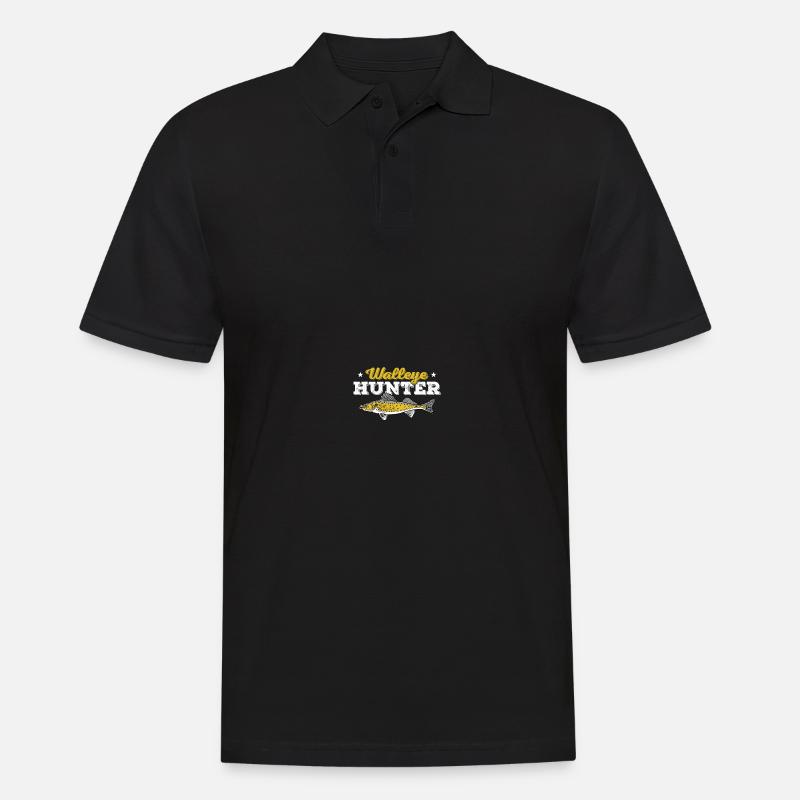 Walleye Hunter Walleye Fischen - Männer Poloshirt - Schwarz