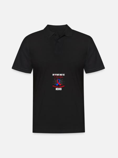 Angeborener Herzfehler CHD-Bewusstsein - Männer Poloshirt - Schwarz