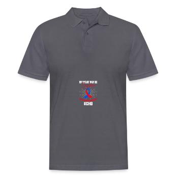Congenital heart defect CHD consciousness - Men's Polo Shirt - charcoal grey - Front - Nico (186cm)