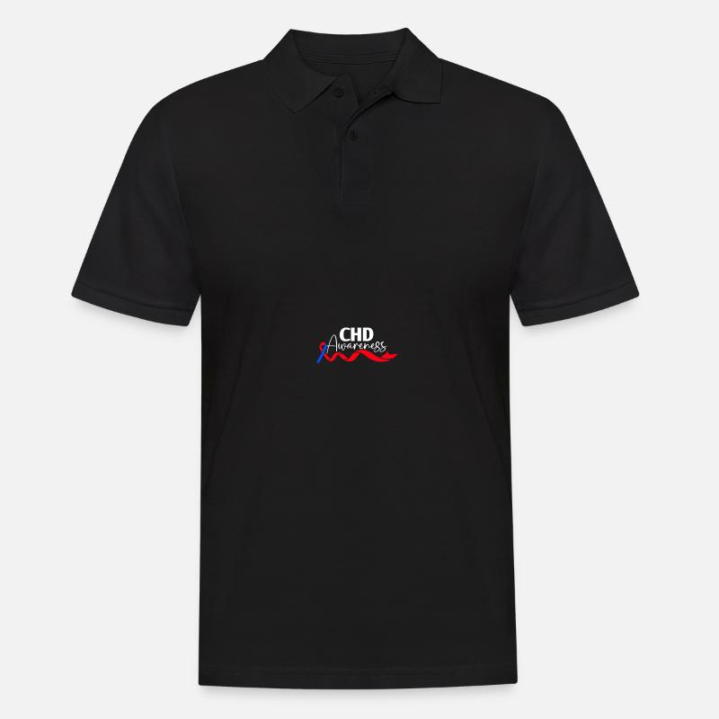 Angeborener Herzfehler CHD-Bewusstsein - Männer Poloshirt - Schwarz