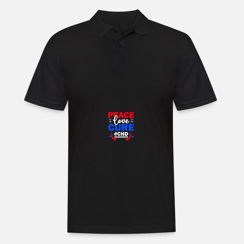 Angeborener Herzfehler CHD-Bewusstsein - Männer Poloshirt - Schwarz