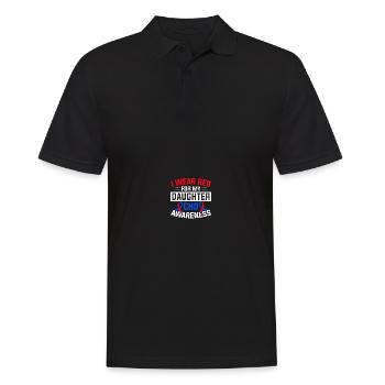 Angeborener Herzfehler CHD-Bewusstsein - Männer Poloshirt - Schwarz - Vorne - Kai (181cm)