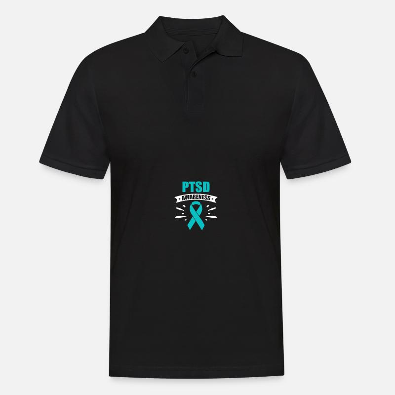 PTSD-Bewusstsein - Männer Poloshirt - Schwarz