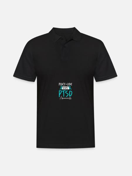 PTSD Awareness - Men's Polo Shirt - black