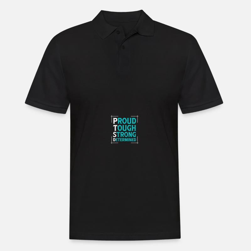 PTSD-Bewusstsein - Männer Poloshirt - Schwarz