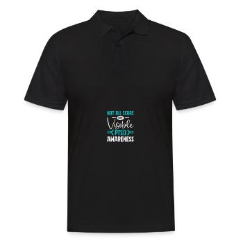 PTSD Awareness - Men's Polo Shirt - black - Front - Kai (181cm)