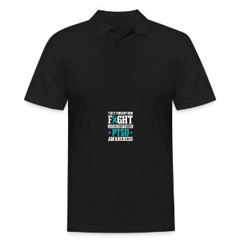 PTSD Awareness - Men's Polo Shirt - black - Front - Kai (181cm)