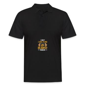 Bartagame - Männer Poloshirt - Schwarz - Vorne - Kai (181cm)