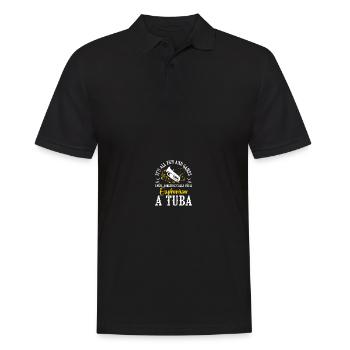 Deep brass marching baritone euphonium - Men's Polo Shirt - black - Front - Kai (181cm)