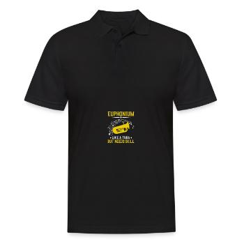 Deep brass marching baritone euphonium - Men's Polo Shirt - black - Front - Kai (181cm)
