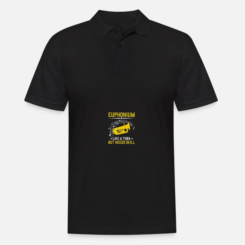 Deep brass marching baritone euphonium - Men's Polo Shirt - black