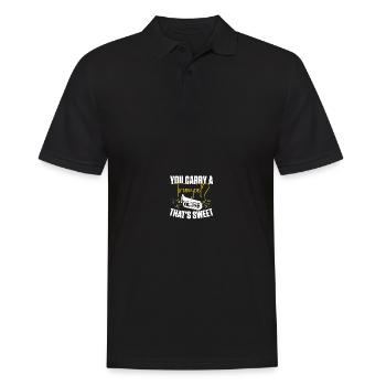 Deep brass marching baritone euphonium - Men's Polo Shirt - black - Front - Kai (181cm)
