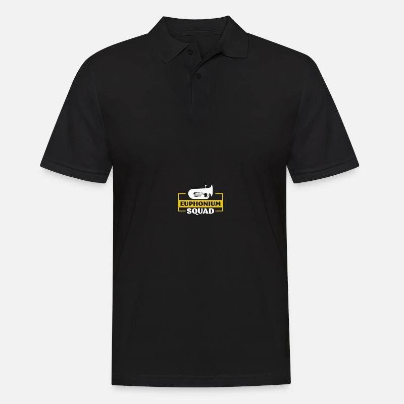 Deep brass marching baritone euphonium - Men's Polo Shirt - black