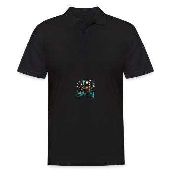 Lasertag Laser Tag - Men's Polo Shirt - black - Front - Kai (181cm)